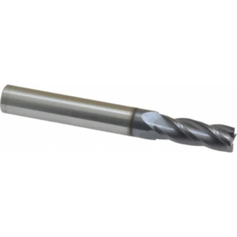 KYOCERA SGS 9/32, 3/4 LOC, 5/16 Shank Diam, 2-1/2 OAL, 4 Flute, Solid Carbide Square End Mill Single End, AlTiN Finis...